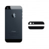 Vitres arrières (supérieure et inférieure) iPhone 5 Noir