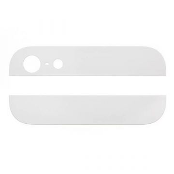 White Bottom and Top Glass Back Cover iPhone 5