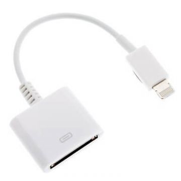 Achat Cable Adaptateur Lightning 30 pin vers 8 pin blanc iPhone 5 - iPad Mini- Touch 5 CHA00-073