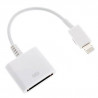 Cable Adaptateur Lightning 30 pin vers 8 pin blanc iPhone 5 - iPad Mini- Touch 5