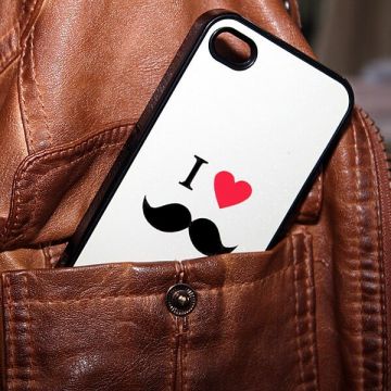 iLove Mustache Case White iPhone 4 4S