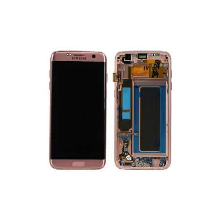 Full screen in pink gold (Official) for Galaxy S7 Edge  Screens - Spare parts Galaxy S7 Edge - 1
