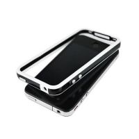 Bumper - Witte en zwarte rand in TPU IPhone 4 & 4S