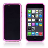 TPU Bumper Pink and Transparent for iPhone 5C