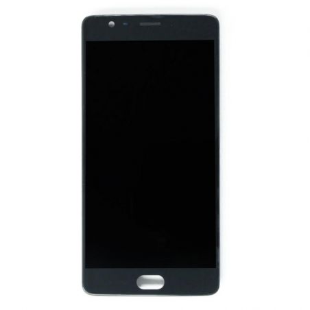 Komplett montierter schwarzer Bildschirm (LCD + Touch + Frame) - OnePlus 3  OnePlus 3 - 3