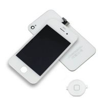 Original Quality Complete Kit : Glass Digitizer & LCD Screen & Frame + Backcover + Button for iPhone 4S White