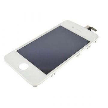 Original Quality Complete Kit : Glass Digitizer & LCD Screen & Frame + Backcover + Button for iPhone 4S White
