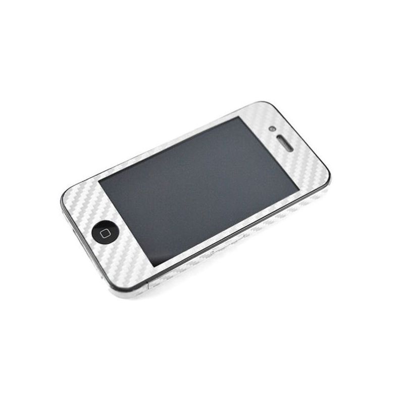 Koop Skin scherm protectie sticker Carbon look IPhone 4 - Films de protections skins iPhone - MacManiack Nederland
