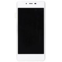 Complete White & Silver screen (LCD + Touch + Frame) (Official) - Wiko Highway Pure  Wiko Highway Pure - 3