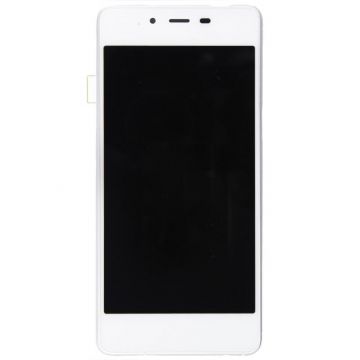 Complete White & Silver screen (LCD + Touch + Frame) (Official) - Wiko Highway Pure  Wiko Highway Pure - 3
