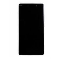 Full screen Black (LCD + touchscreen) + grey frame (official) - Wiko Fever Special Edition  Wiko Fever SE (Special Edition) - 4