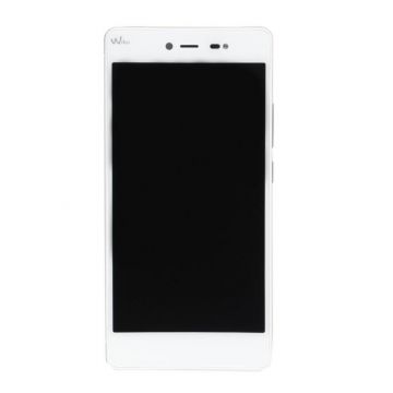 Complete assembled screen (LCD + Touch + Frame) Gold and White (Official) - Wiko Fever 4G  Wiko Fever 4G - 6