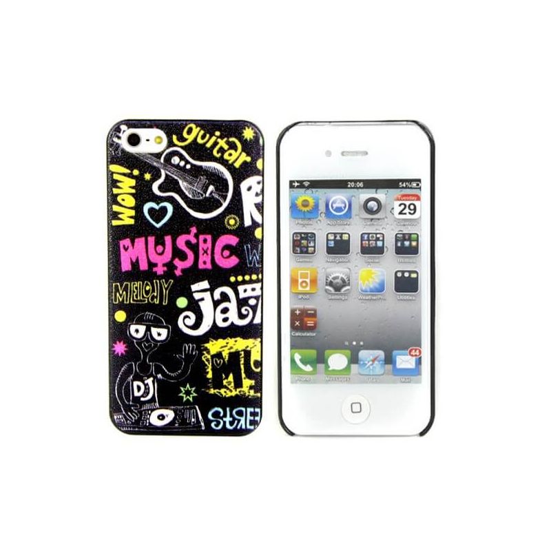 Ga op pad textuur Somatische cel Koop Muziek Jazz harde case iPhone 5/5S/SE hoesje - Housses et coques iPhone  5 - MacManiack Nederland
