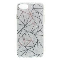 TPU glitter shell en iPhone 8 / iPhone 7 geometrische vormen  Dekkingen et Scheepsrompen iPhone 8 - 6