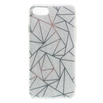 TPU glitter shell and geometric shapes iPhone 8 / iPhone 7
