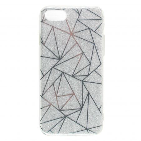 TPU glitter shell en iPhone 8 / iPhone 7 geometrische vormen  Dekkingen et Scheepsrompen iPhone 8 - 6