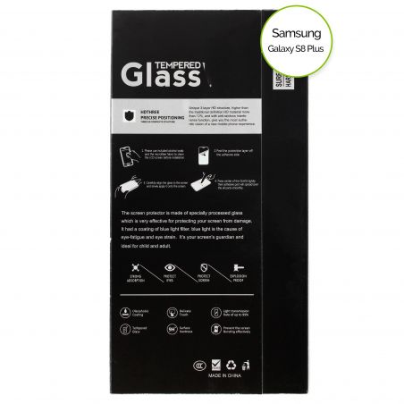 5D volledige contouren gehard glas zwart voor Samsung Galaxy S8 Plus Display