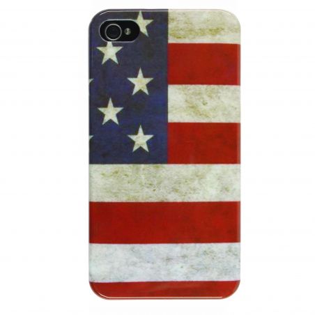 Achat Coque drapeau américain US vintage IPhone 4 4S COQ4X-103X
