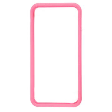 Bumper roze in transparante rand in TPU IPhone 5