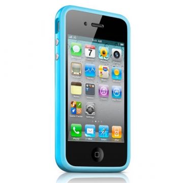 Achat Bumper - Contour TPU Bleu IPhone 4 & 4S COQ4X-021X