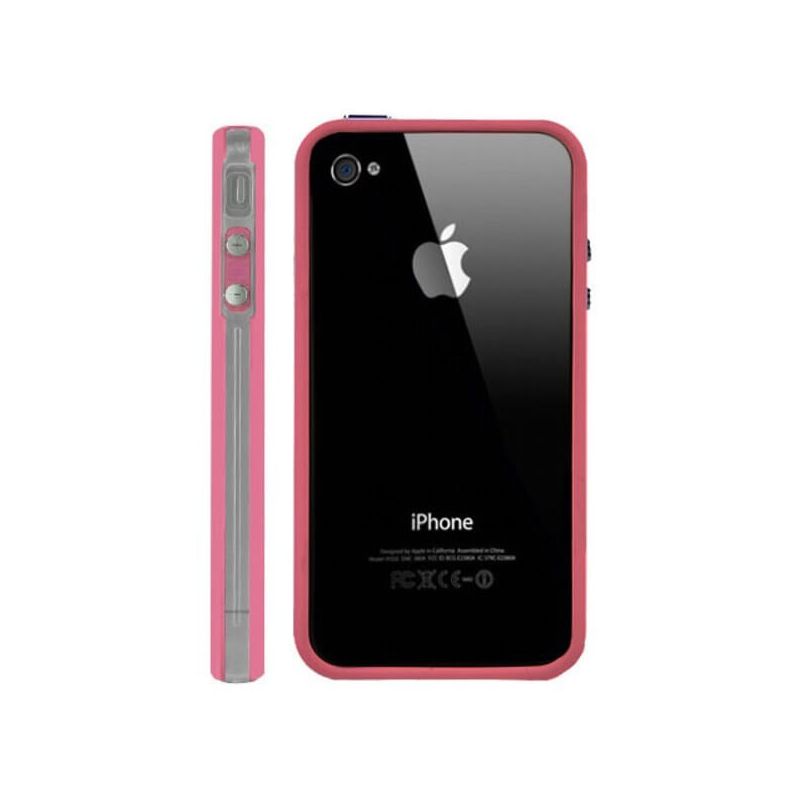 Buy Bumper TPU iPhone 4 & 4S Pink Transparent - Bumpers iPhone 4 - MacManiack England