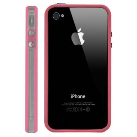 Achat Bumper - Contour TPU Rose & Transparent IPhone 4 & 4S COQ4X-010X