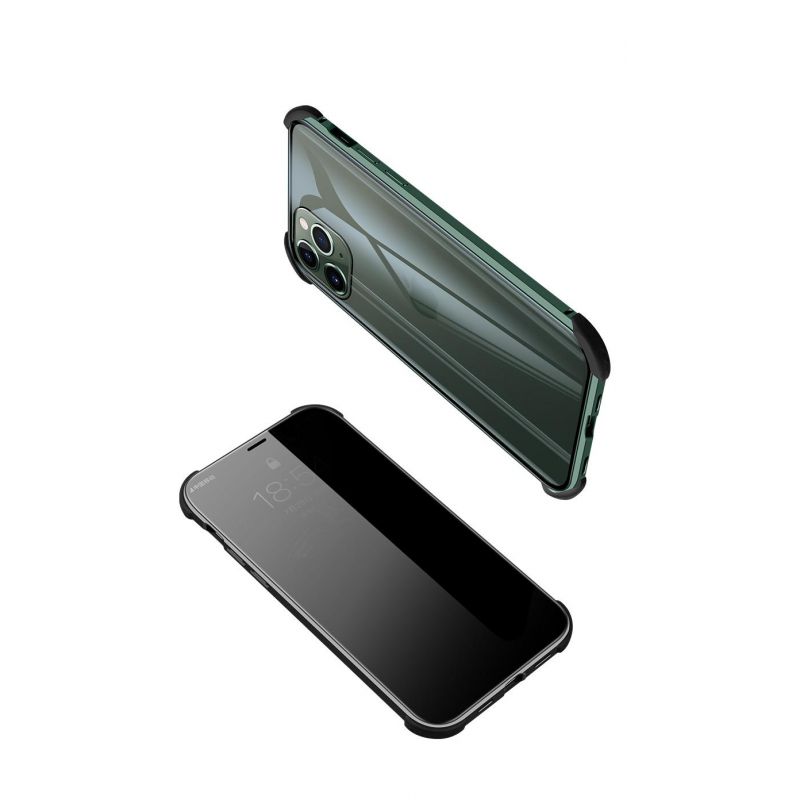 Coque Magnétique / Vitre de protection arrière iPhone X / XS Noir / Noir
