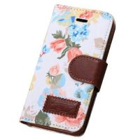 Flower style Portfolio Stand Case iPhone 5/5S/SE  Covers et Cases iPhone 5 - 2