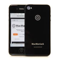 iPhone 4S achterkant MacManiack zwart - iphone reparatie  Rugleuningen MacManiack iPhone 4S - 1