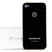 Achat Coque arrière Face de remplacement vitre MacManiack IPhone 4S Noir IPH4S-300X
