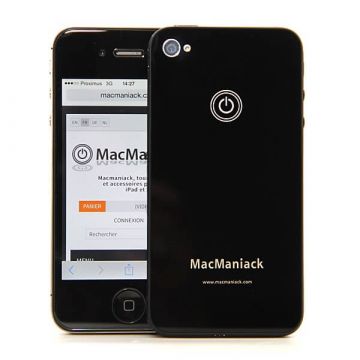 achterwand vervangend glas vervangend glas MacManiack IPhone 4 Zwart  Rugleuningen MacManiack iPhone 4 - 1
