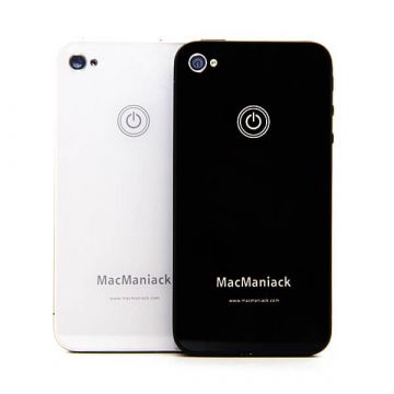 Achat coque arrière face de remplacement vitre MacManiack IPhone 4 Noir IPH4G-300X