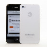 coque arrière face de remplacement vitre MacManiack IPhone 4 Blanc