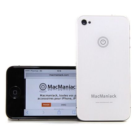 Achat coque arrière face de remplacement vitre MacManiack IPhone 4 Blanc IPH4G-301X