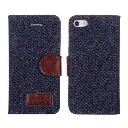 Denim style Portfolio Stand Case iPhone 5/5S/SE  Covers et Cases iPhone 5 - 1