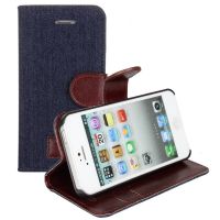 Denim style Portfolio Stand Case iPhone 5/5S/SE  Covers et Cases iPhone 5 - 3