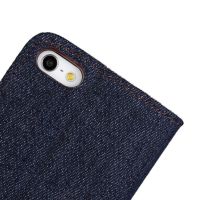 Denim style Portfolio Stand Case iPhone 5/5S/SE  Covers et Cases iPhone 5 - 6