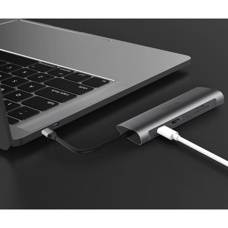 Achat Hub USB-C MacBook Pro / Air (Alpha 4 en 1) - Accessoires MacBook 12  Retina Début 2015 (A1534 - EMC 2746) - MacManiack