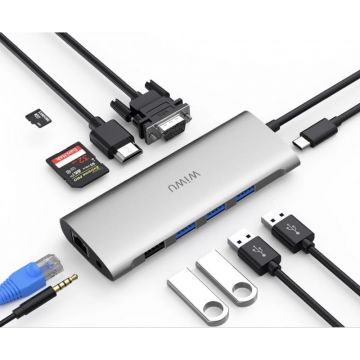 USB-C Hub MacBook / MacBook Pro / Air (Alpha 11 in 1)  MacBook 12" Retina-accessoires Begin 2015 (A1534 - EMC 2746) - 2