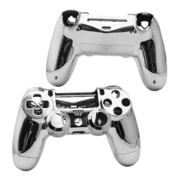 Chrome Push Button + Controller Covers - PS4 Slim