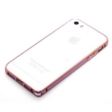 Feinste Stoßstange aus Aluminium 0,7 mm abgerundete Goldumrandung iPhone 5/5S/SE  Bumpers iPhone 5 - 3
