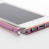 Feinste Stoßstange aus Aluminium 0,7 mm abgerundete Goldumrandung iPhone 5/5S/SE  Bumpers iPhone 5 - 4