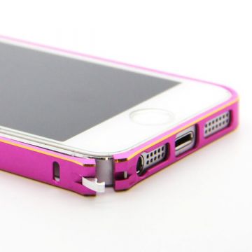 Feinste Stoßstange aus Aluminium 0,7 mm abgerundete Goldumrandung iPhone 5/5S/SE  Bumpers iPhone 5 - 16