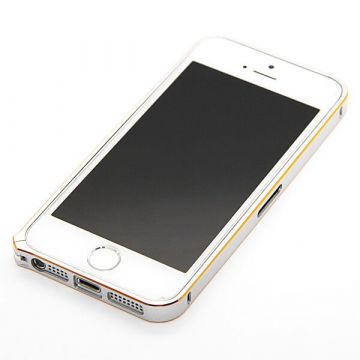 Feinste Stoßstange aus Aluminium 0,7 mm abgerundete Goldumrandung iPhone 5/5S/SE  Bumpers iPhone 5 - 17