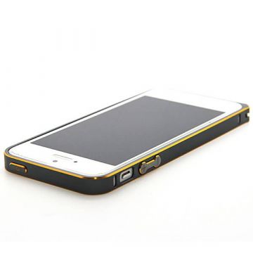 Feinste Stoßstange aus Aluminium 0,7 mm abgerundete Goldumrandung iPhone 5/5S/SE  Bumpers iPhone 5 - 24