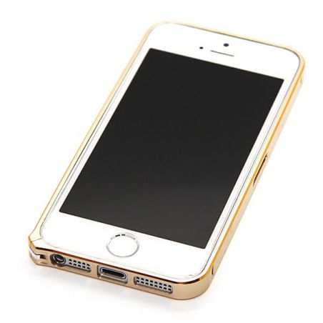 Achat Bumper ultra-fin Aluminium 0,7mm arrondi contour doré iPhone 5/5S/SE