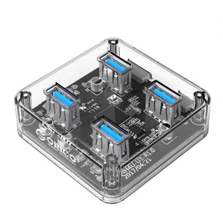 Achat Hub 4 USB 3.0 Transparent (modèle Carré) MH4U-U3