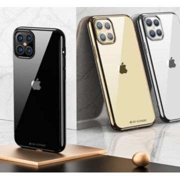 TPU glänzend transparentes Gehäuse + G-CASE Shiny Series Umriss - iPhone 12 Mini