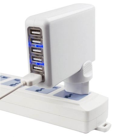 Multi-Stecker-Wandladegerät 6 USB-Ports  Ladegeräte - Batterien externe - Kabel iPhone 4 - 1