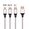 Hoco 3 in 1 Lightning en Micro USB kabel
